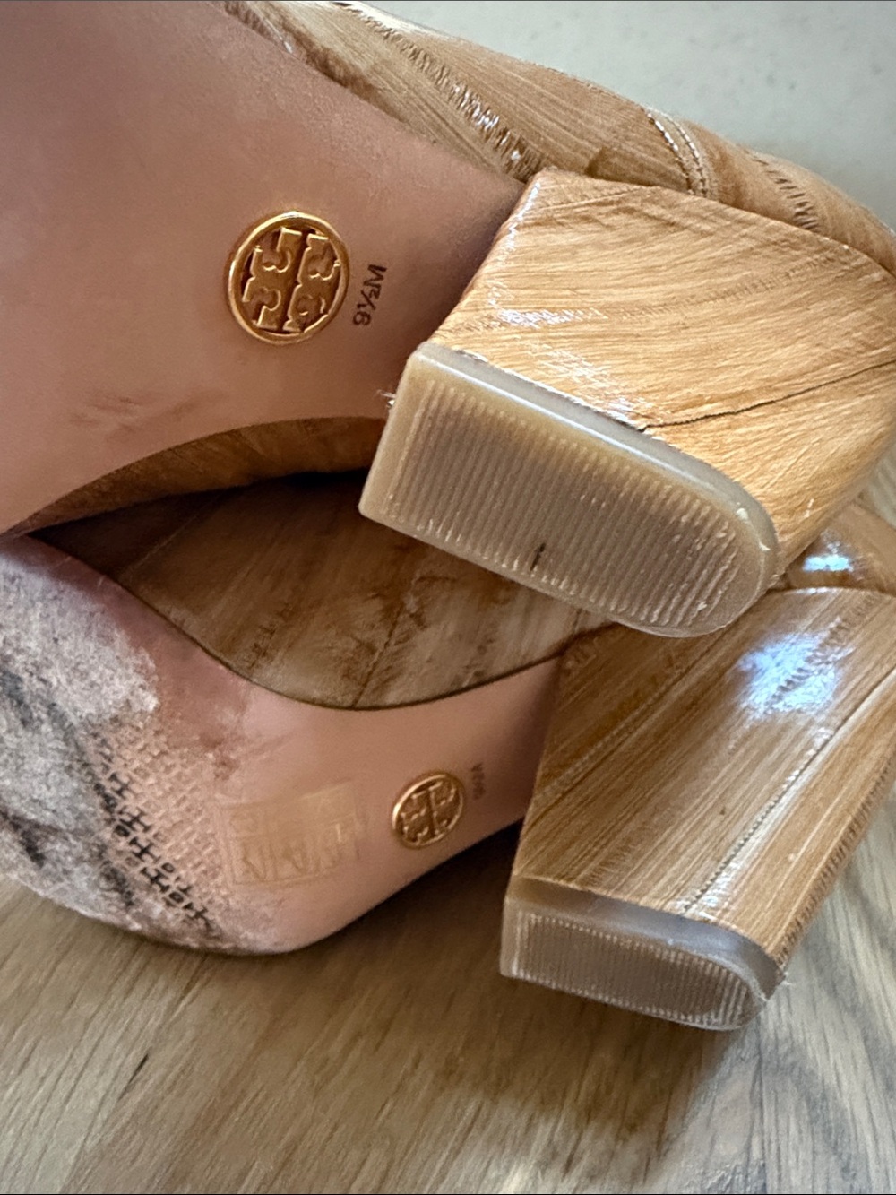 Tory Burch patchwork Lila eel leather knee boots size 9.5 vintage feel - Picture 8 of 14